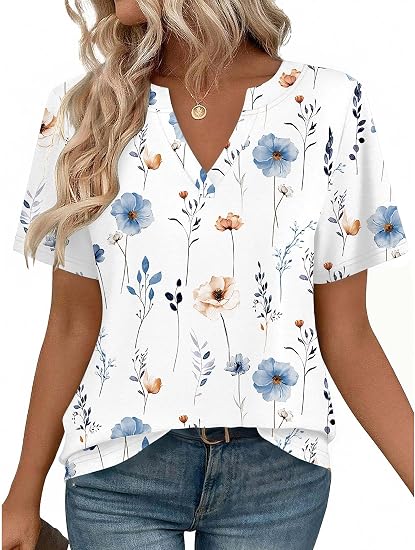 V-Neck Dressy Casual Work Top
